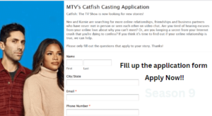 Catfish Application form